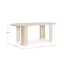 Tavolo Da Pranzo 210x100 Orlando Ovale In Legno Naturale Bizzotto