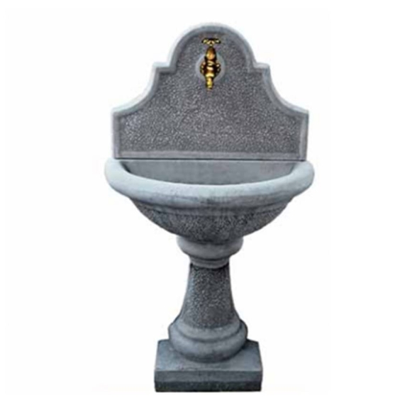 Fontana A Parete Da Giardino In Cemento Decorato mod. Bucciardata