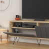 Mobile Porta TV Struttura Rovere 2 Ante A Ribalta Antracite Picadilly