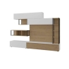 Parete Attrezzata 260 Cm Design Moderno Tronador Bianco E Rovere