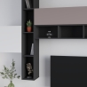 Parete Attrezzata 275 Cm Con Pensili Bianco Moka E Antracite Fashion