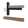 Parete Attrezzata 275 Cm Con Pensili Bianco Moka E Antracite Fashion