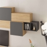 Parete Attrezzata Base TV 260 Cm E Pensili Rovere E Antracite Tromen