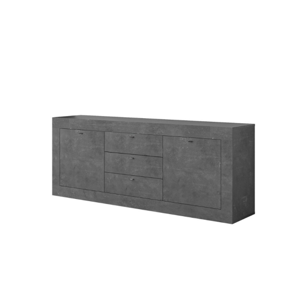 Madia 2 Ante 3 Cassetti 210x45x84 Ocean Grigio Scuro