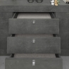 Madia 2 Ante 3 Cassetti 210x45x84 Ocean Grigio Scuro