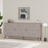 Madia Moderna 6 Ante 183 Cm Design Geometrico Dune Tortora