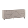 Madia Moderna 6 Ante 183 Cm Design Geometrico Dune Tortora