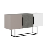 Madia Moderna 3 Ante 150 Cm Tricolore Rovere Noce Dark Coffee Tontini