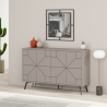 Madia Moderna 6 Ante 123 Cm Design Geometrico Dune Tortora