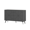 Madia Moderna 4 Ante 123 Cm Design Geometrico Dune Antracite