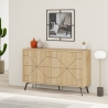 Madia Moderna 4 Ante 123 Cm Design Geometrico Dune Rovere