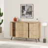 Madia Moderna 4 Ante 123 Cm Design Geometrico Dune Rovere