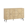 Madia Moderna 4 Ante 123 Cm Design Geometrico Dune Rovere
