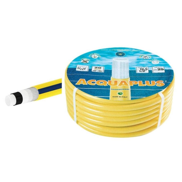 Tubo irrigazione retinato 6 strati 12 mm (1/2") x 15 mt giallo Acqua Plus