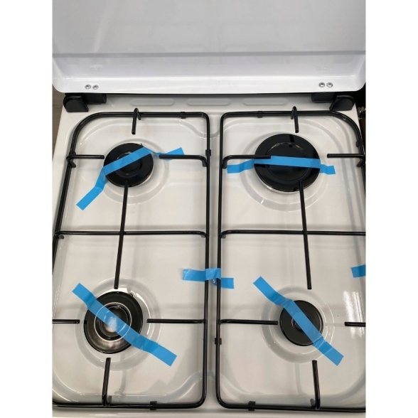 Cucina A Gas 50 Cm Con Forno Volkan Samet Bianca