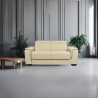 Divano Letto 2 Posti In Tessuto Crema Con Materasso Incluso Plutone