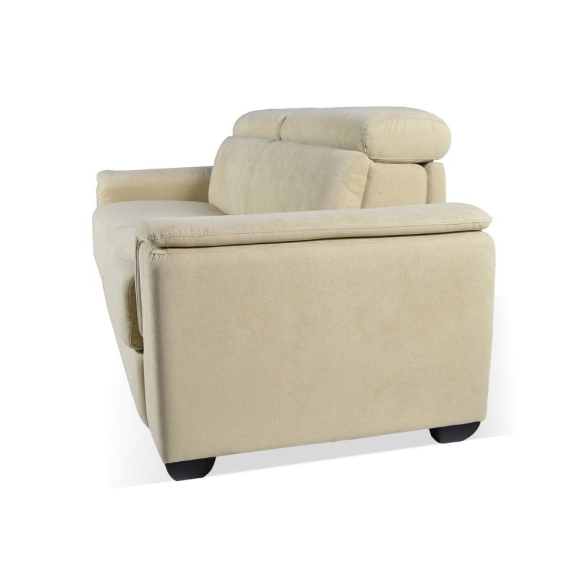 Divano Letto 2 Posti In Tessuto Crema Con Materasso Incluso Plutone