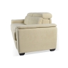 Divano Letto 2 Posti In Tessuto Crema Con Materasso Incluso Plutone