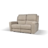 Divano In Tessuto 2 Posti 156x77x103 Recliner Elettrici Claus Tortora
