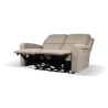 Divano In Tessuto 2 Posti 156x77x103 Recliner Elettrici Claus Tortora