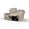Divano In Tessuto 2 Posti 156x77x103 Recliner Elettrici Claus Tortora