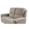 Divano In Tessuto 2 Posti 156x77x103 Recliner Elettrici Claus Tortora