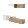 Parete Attrezzata Reversibile 220 Cm Mobile TV Julia Rovere E Bianco