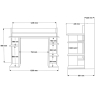 Scrivania Porta PC 120x58x98 Con Ripiani Laterali Pixel Rovere E Rosso
