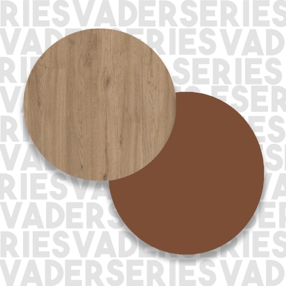 Scrivania Porta PC 120x58x98 Con Ripiani Laterali Pixel Rovere E Rosso