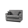 Divano 2 Posti Con Braccioli 116x72x84 Tessuto Grigio Tokyo