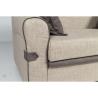 Divano 2 Posti Con Braccioli 116x72x84 Tessuto Cappuccino Tokyo