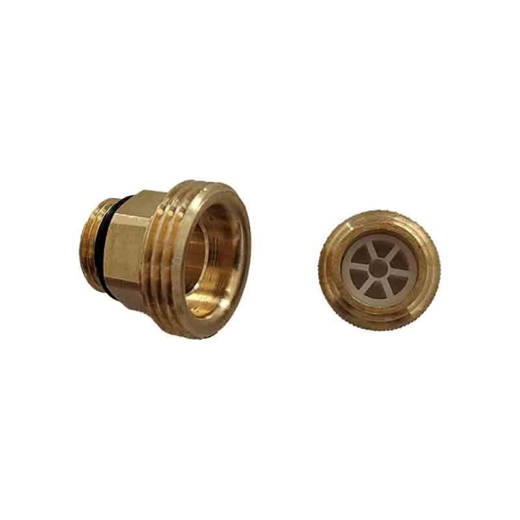 Rubinetto draghetto artistico in ottone antichizzato con adattatore portagomma