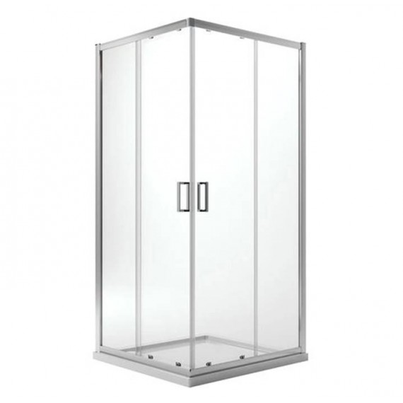 Box doccia ad angolo due lati 70x70 cm cristallo 6 mm trasparente Jonathan