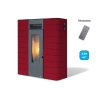 Termostufa a pellet slim 16 kW King Idro Slim 16 bordeaux