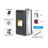 Termostufa a pellet 23.1 kW King 24 Idro bordeaux
