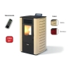 Stufa a pellet ad aria 10.1 kW con ventilazione frontale King 118 bordeaux