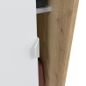 Armadio Guardaroba Appendiabiti 2 Ante Scorrevoli 120 Cm Rovere Nodi Bianco TOP120W