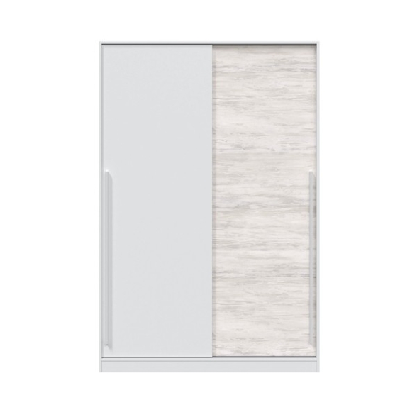 Armadio Guardaroba Appendiabiti 2 Ante Scorrevoli 120 Cm Bianco Anticato TOP121A