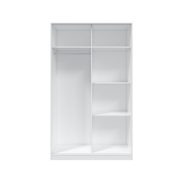 Armadio Guardaroba Appendiabiti 2 Ante Scorrevoli 120 Cm Bianco Anticato TOP121A