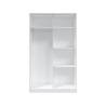 Armadio Guardaroba Appendiabiti 2 Ante Scorrevoli 120 Cm Bianco Anticato TOP121A