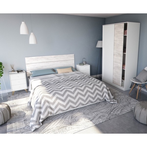 Armadio Guardaroba Appendiabiti 2 Ante Scorrevoli 120 Cm Bianco Anticato TOP121A
