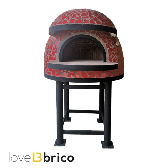 Forno a legna Artigianale Per Pizze Diametro Interno 80 cm completo di base