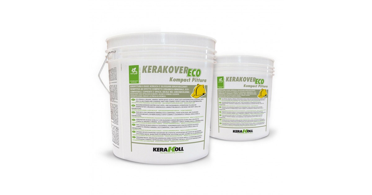 Idropittura a base acrilica Kerakoll Kerakover Eco Kompact Pittura 14 lt 31454 bianco