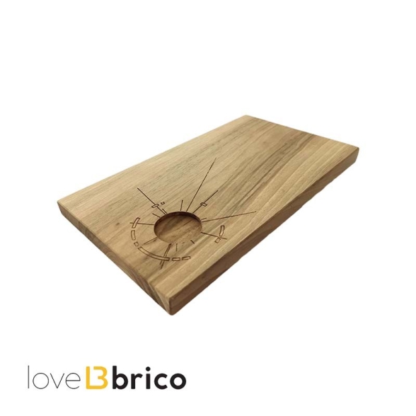 Tagliere con incavo in legno di castagno 24,5 x 13,5 x 1,5 cm