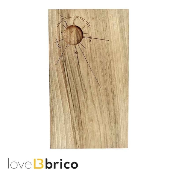 Tagliere con incavo in legno di castagno 24,5 x 13,5 x 1,5 cm