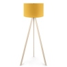 Lampada Treppiede Da Pavimento 38x140 Cm Design Moderno 60W Crema E Giallo