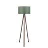 Lampada Treppiede Da Pavimento 38x140 Cm Design Moderno 60W Marrone E Verde