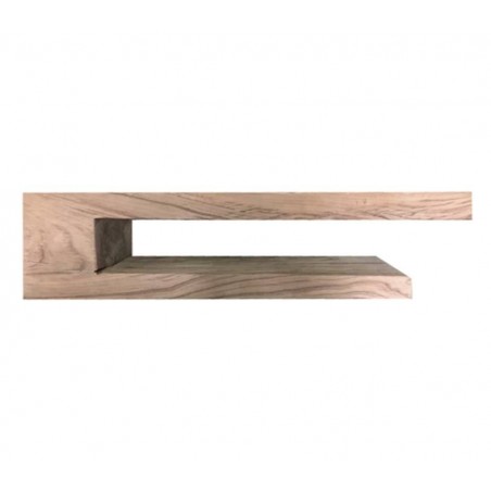 Pensile artigianale in legno massello di castagno 120 x 32 x 32 cm