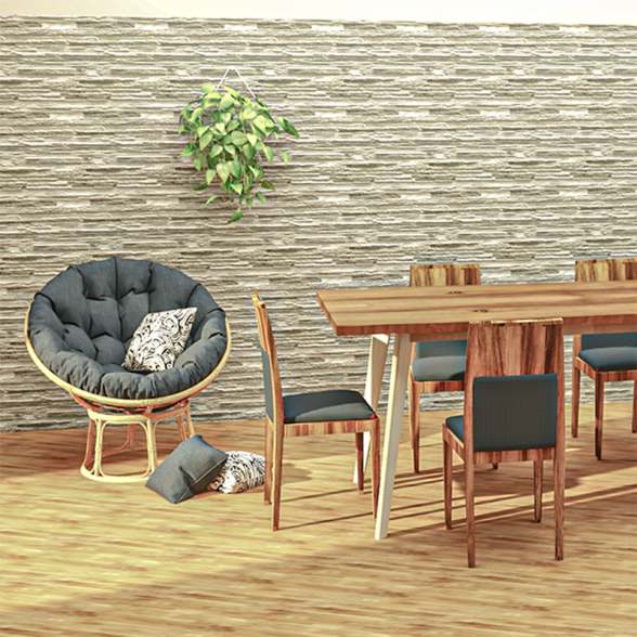 Rivestimento grès porcellanato 16 x 40 cm effetto pietra Grey Stone