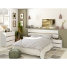 Testiera + 2 Comodini Tempus Bianco Artik E Rovere Nodi 0W6079A